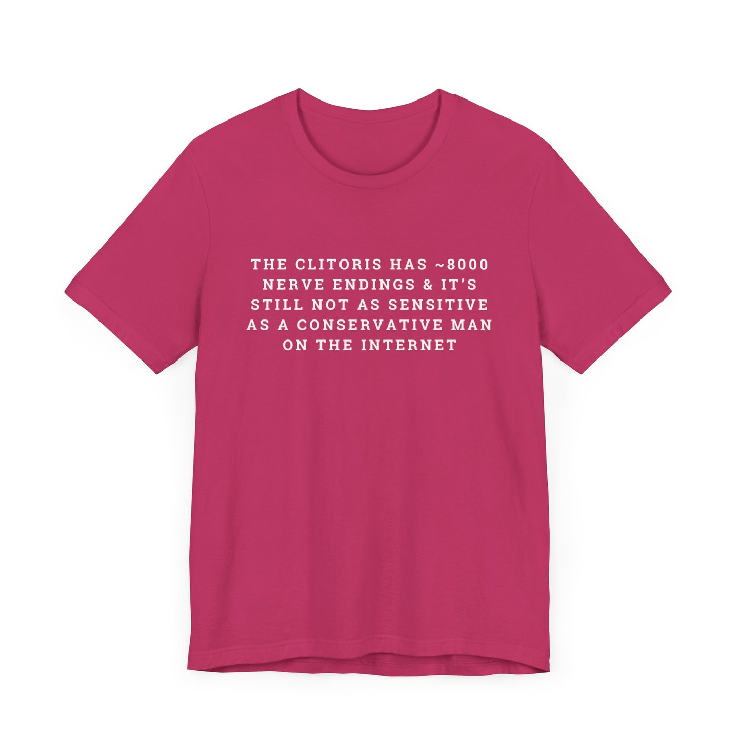 The Clitoris has ~8000 Nerve Endings Unisex Jersey Short Sleeve Tee