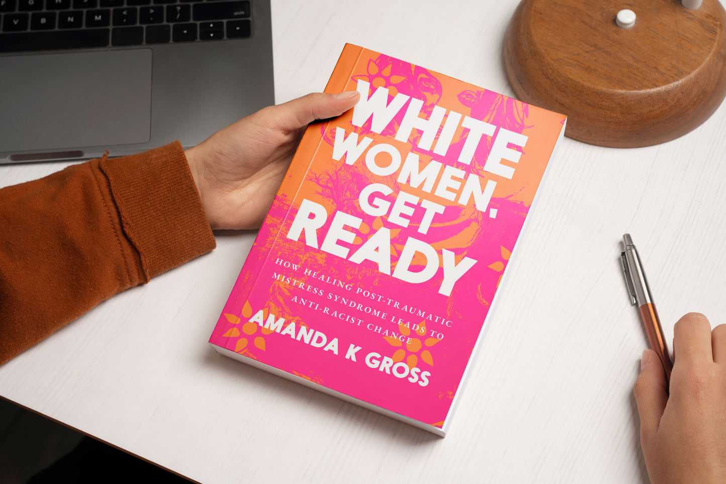 White Women Get Ready Book by Amanda K Gross—Vinyl Sticker & Paperback Book Bundle