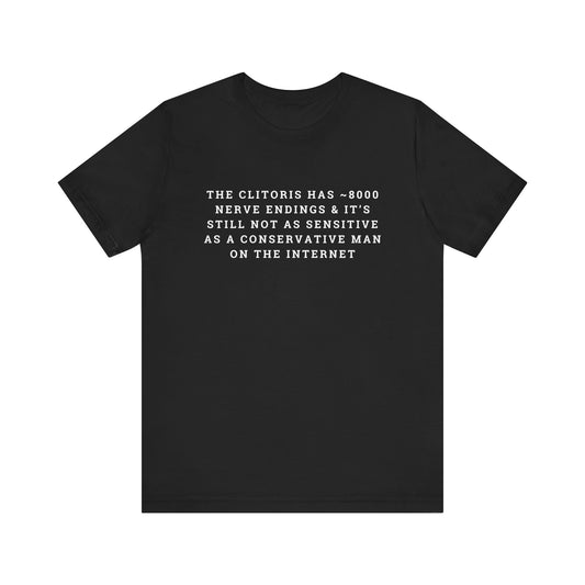 The Clitoris has ~8000 Nerve Endings Unisex Jersey Short Sleeve Tee